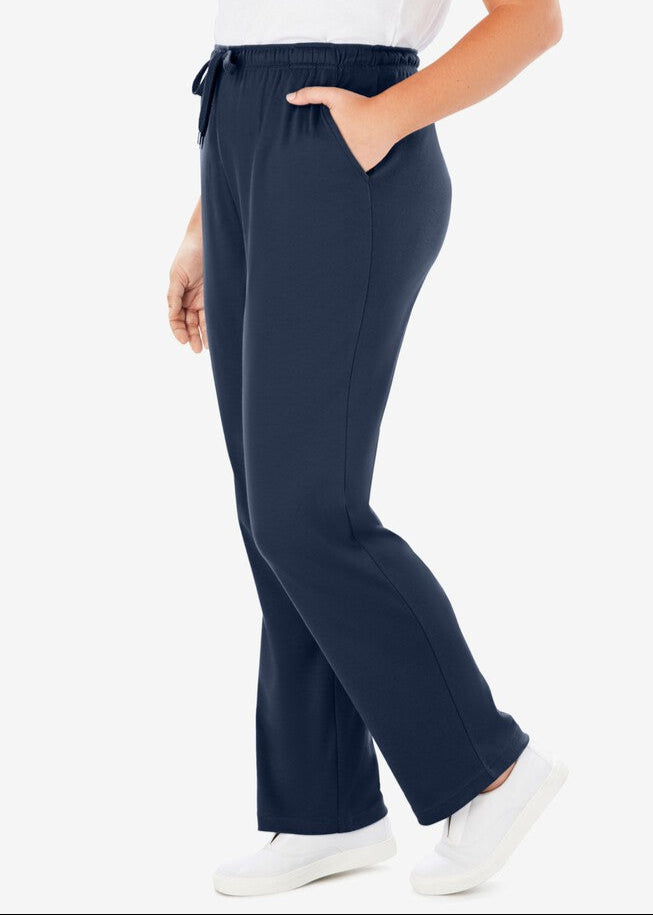 Sport Wide Leg Pant Navy Blue