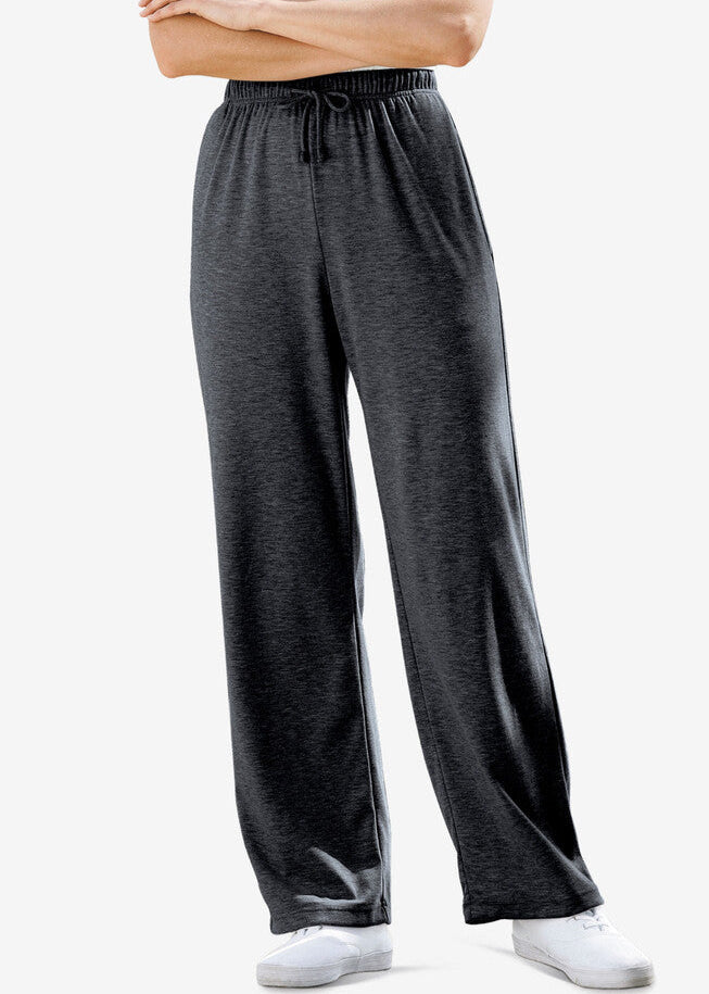 Sport Wide Leg Pant Charcoal Grey
