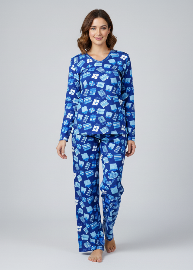 Wide Leg Pyjamas with Cute Print