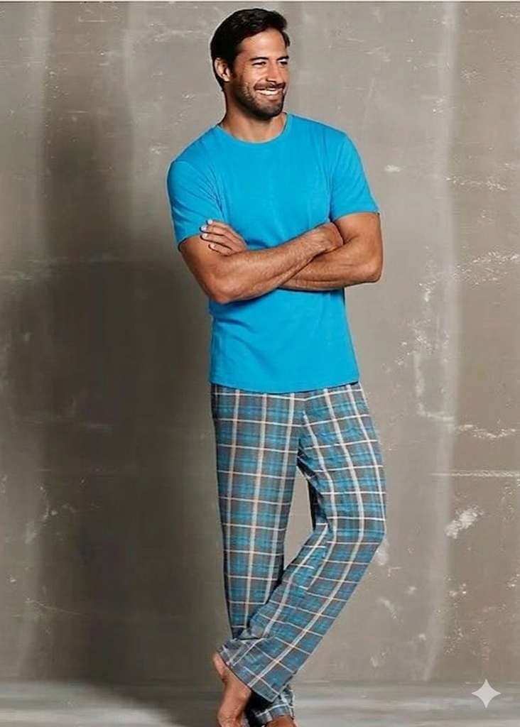 Blue Checkered Pyjamas