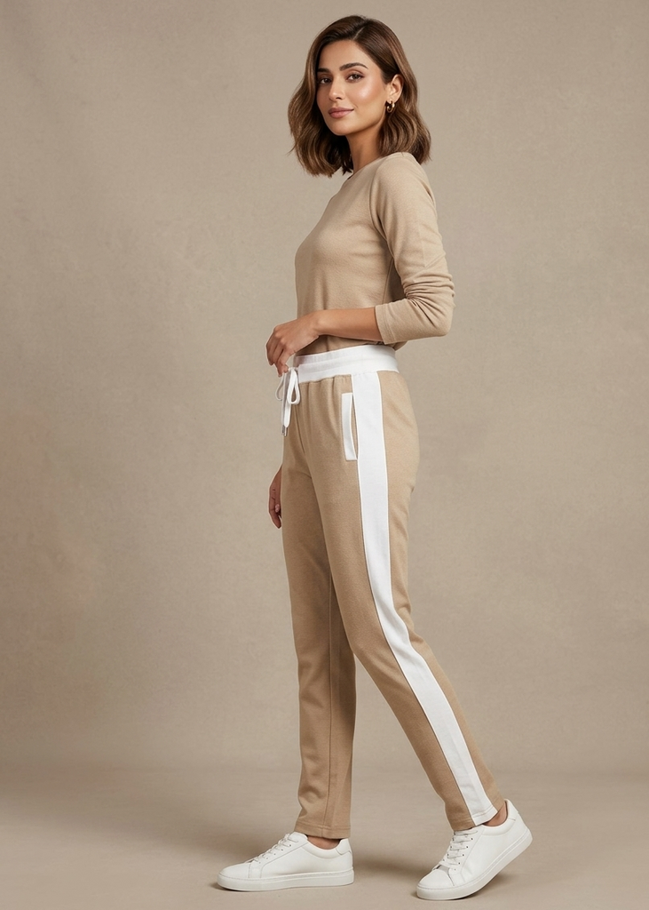 Premium Cotton Side-Stripe Jogger Pants