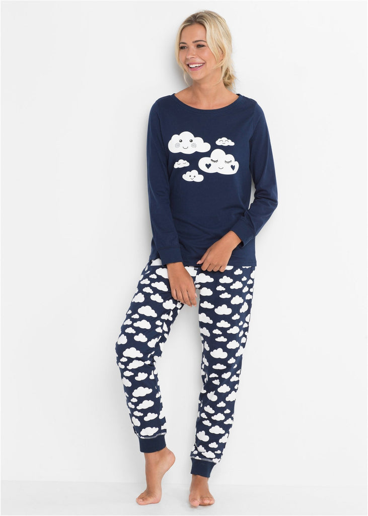 Pretty Cloud Print Pajamas