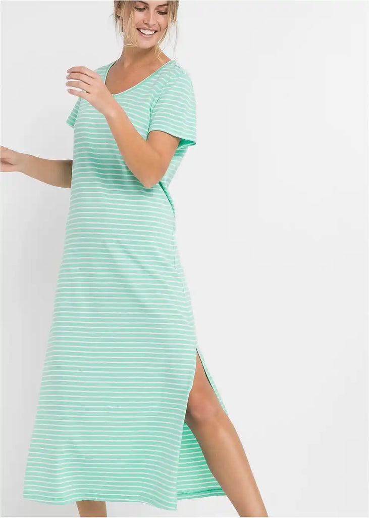 (Minor Defect) Long nightdress with short sleeves