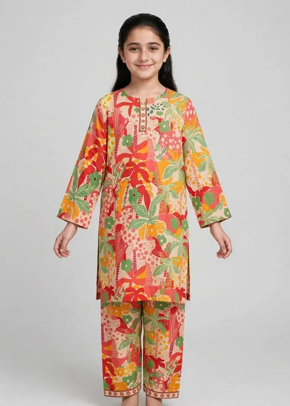 Girls Cocktail Printed Co Ord Set
