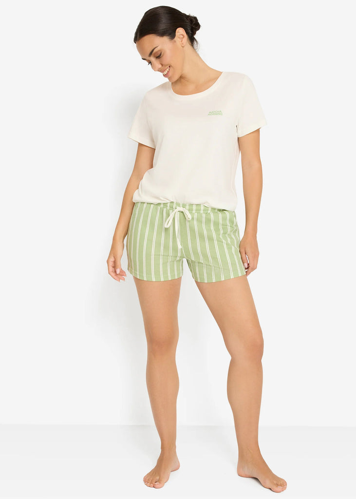 Stripe Print Shorty Pyjamas
