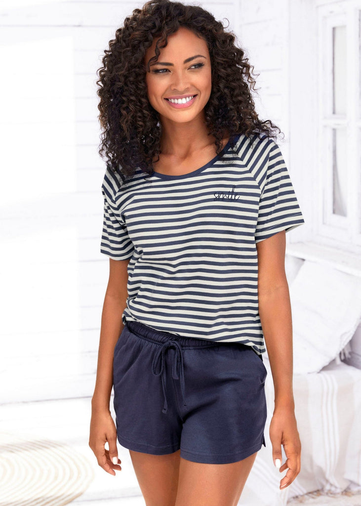 Comfy Stripe Short Suit