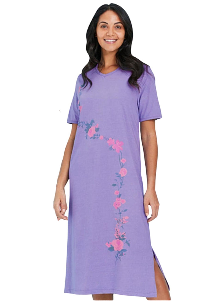 Purple Floral Nightgown