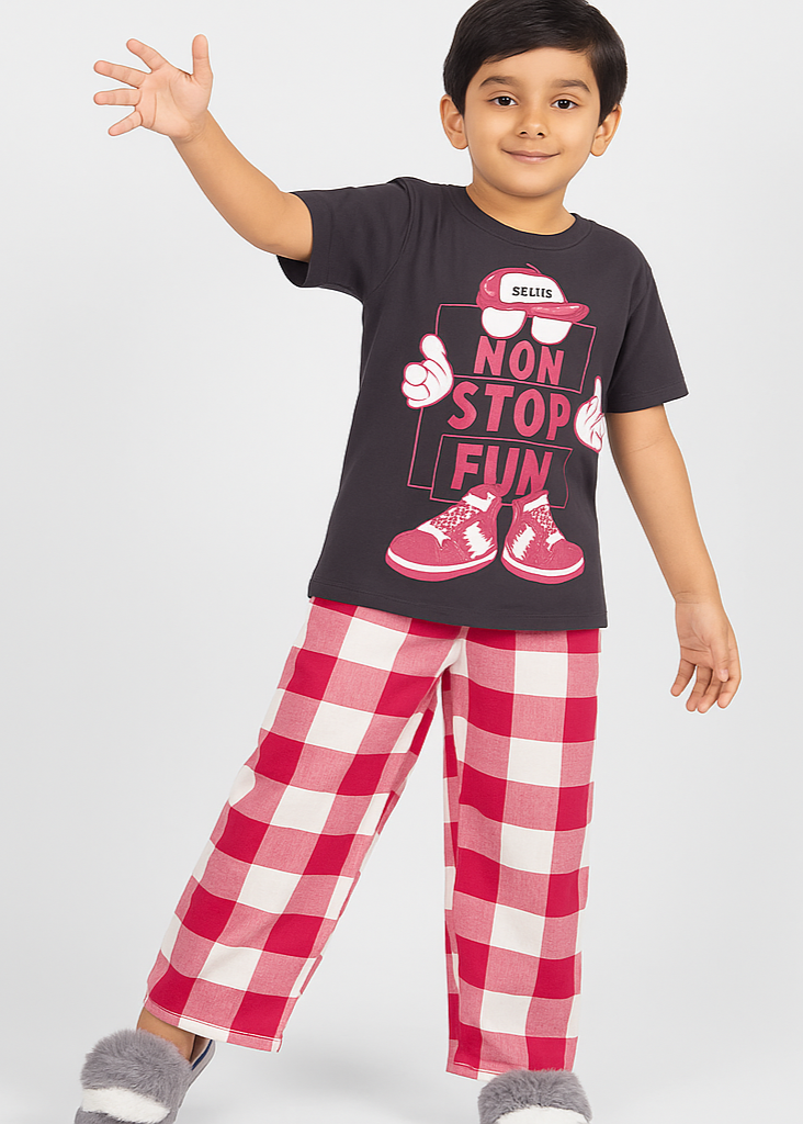 Boys Checkered Pajama Set