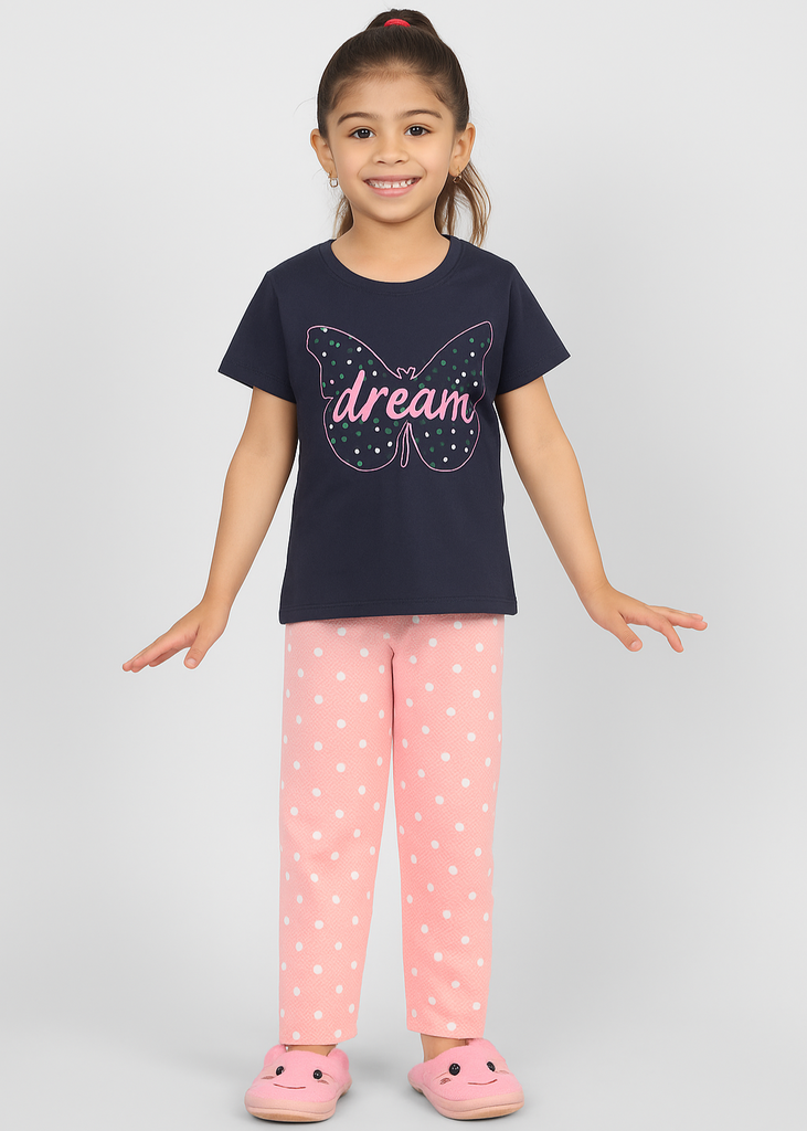 Girls Butterfly Pajama Set