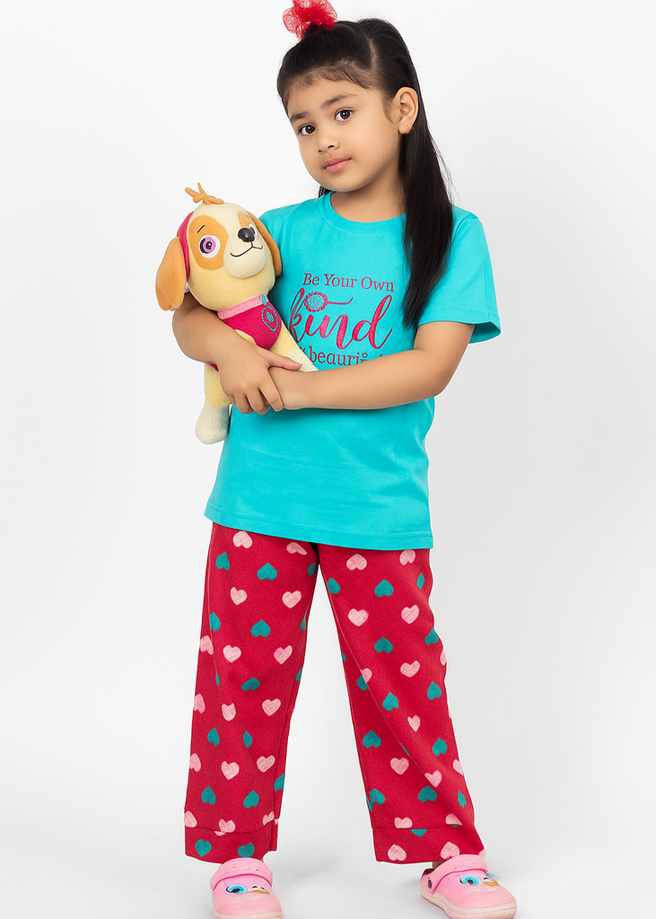 Girls Heart Pajama Set