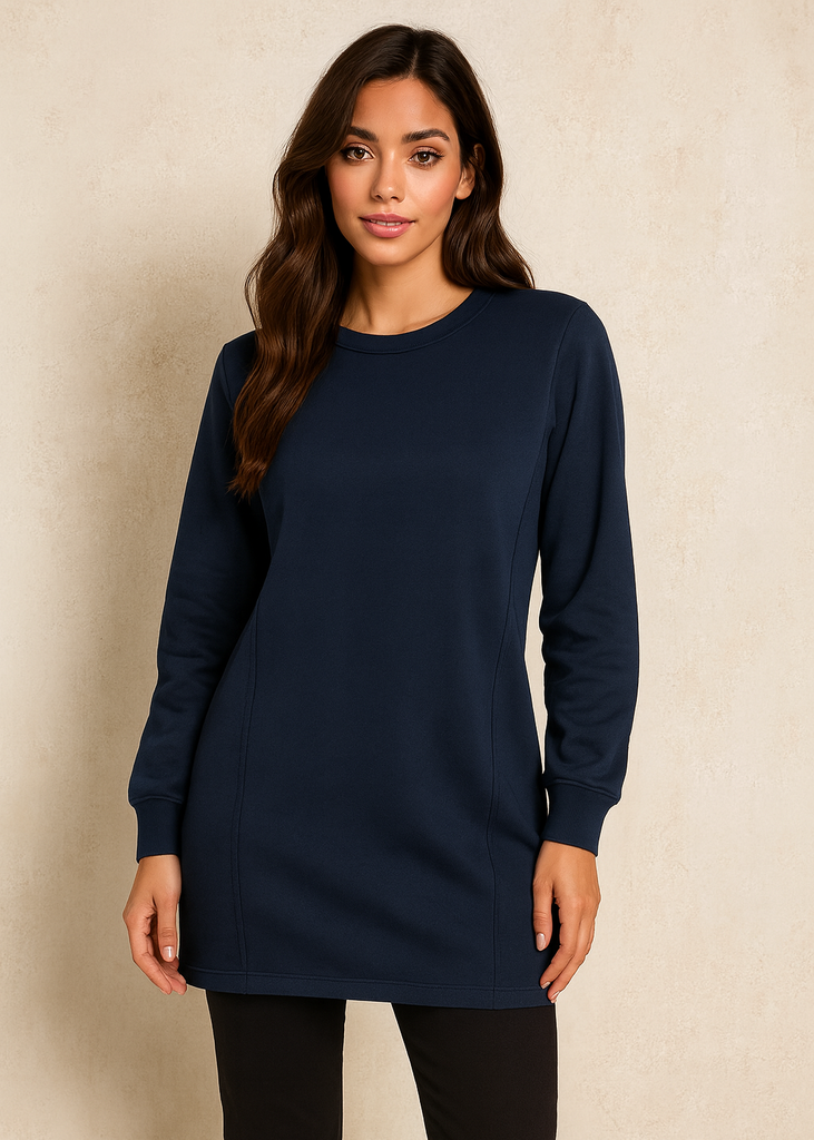 Navy Blue Long Sweatshirt