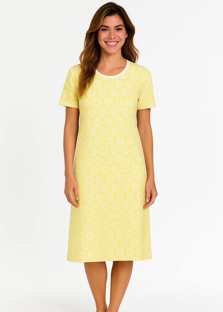 Yellow Daisy Print Nightgown