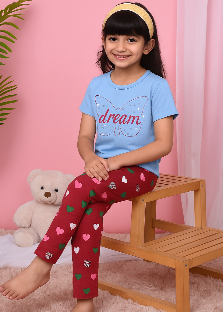 Girls Butterfly Pajama Set