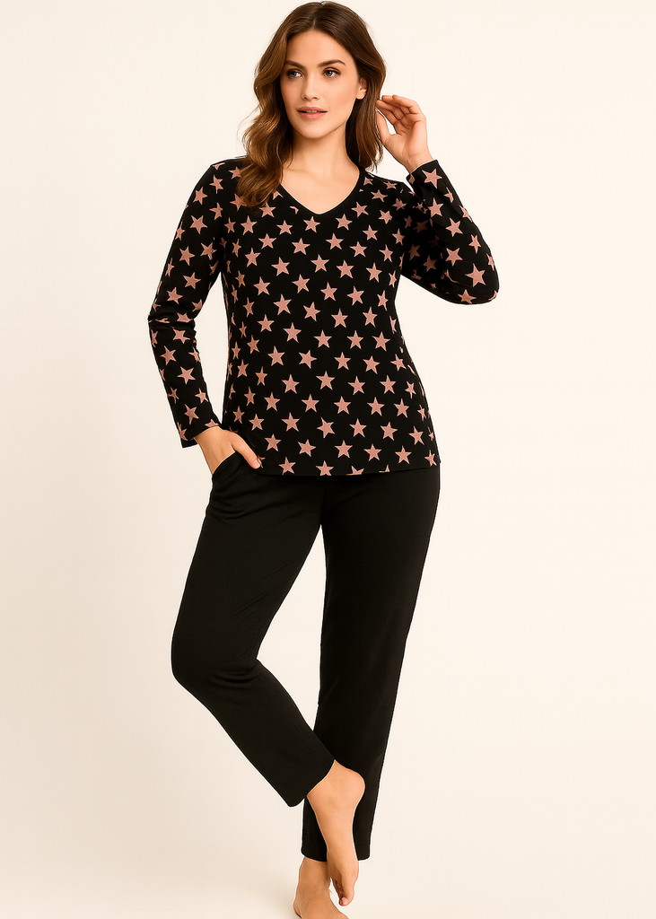 Black Star Pajama Set