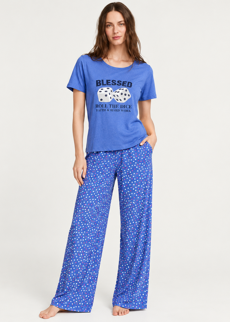 Polka Dot Wide Leg Pjs