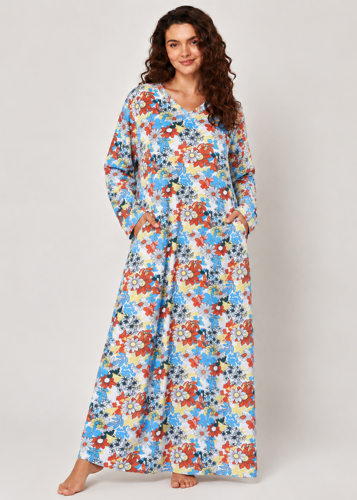 Bloom Comfort Floral Fluid Long Tee