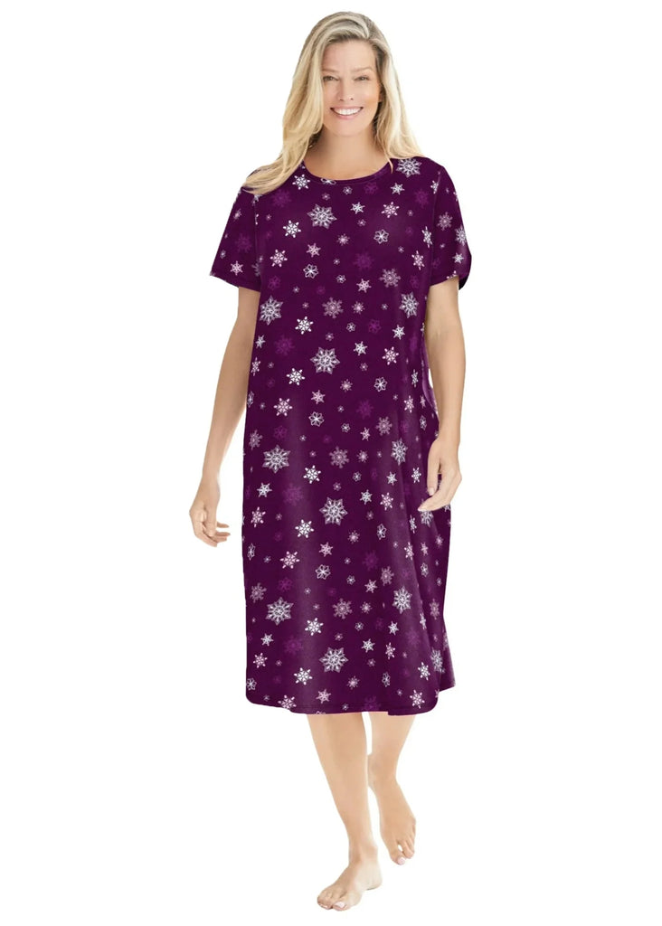 Maroon Floral Nightgown