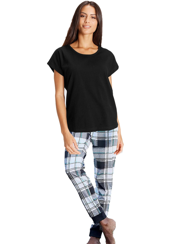 Checkered Print Pajama Set
