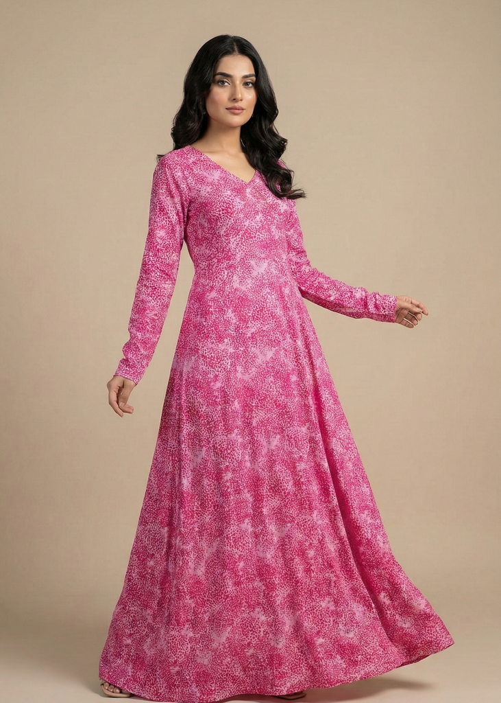 Pink Heaven Double Breasted Long Dress