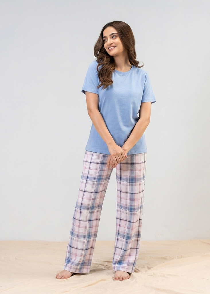 Blue Checkered Pj'S