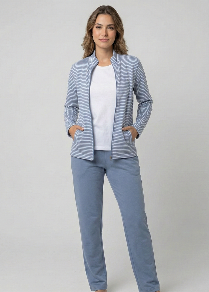 Sporty Two-Piece Zipper Tracksuit