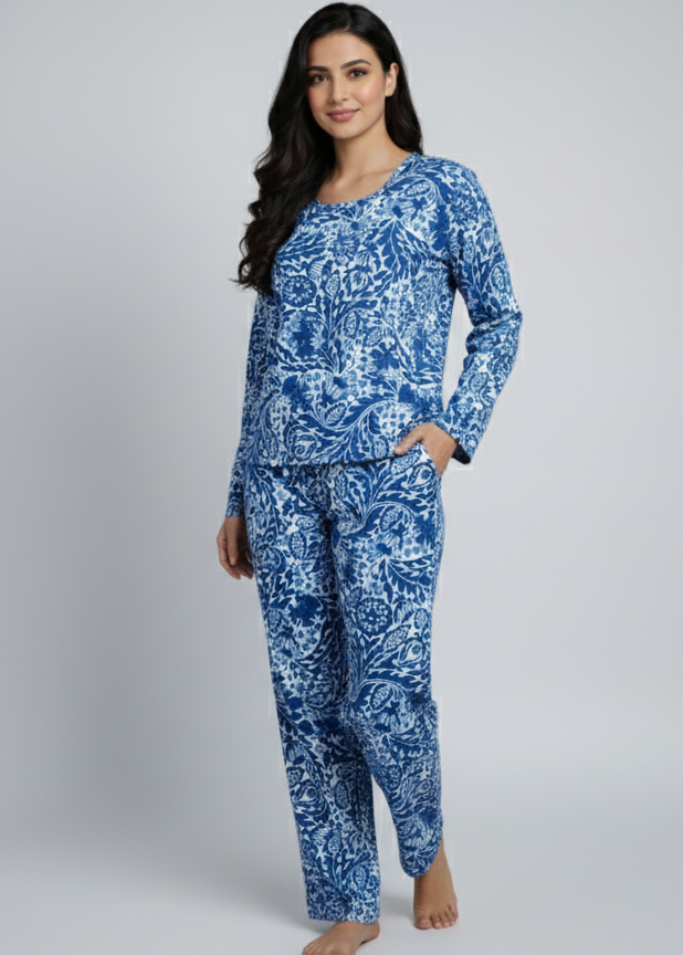 Wide Leg Pyjamas with Floral Print