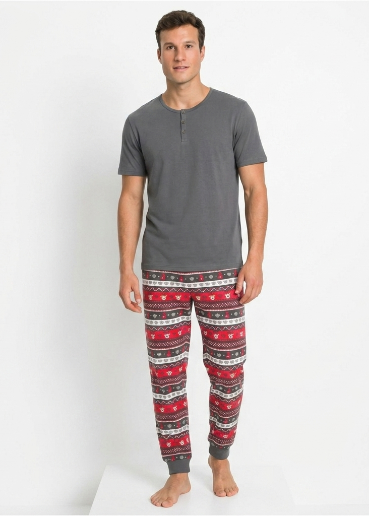 Comfortable Pajamas With A Norwegian Pattern