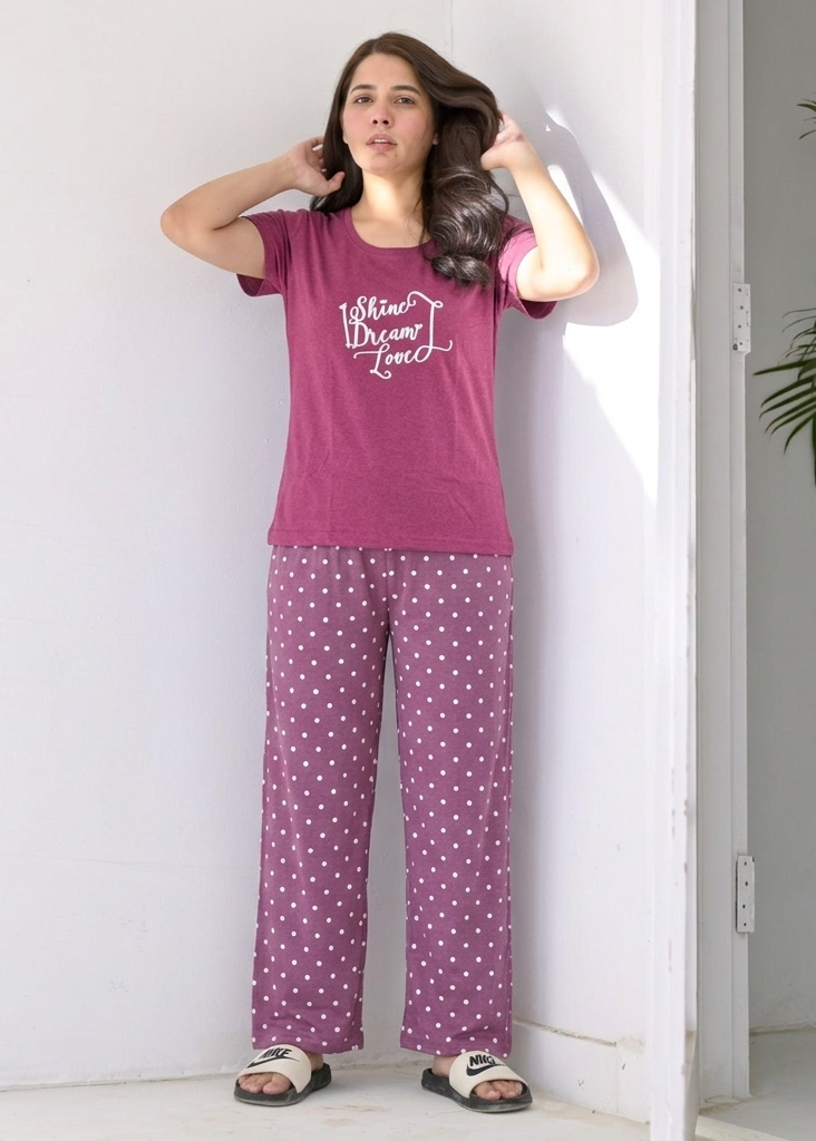 Polka Dot Wide Leg Pjs