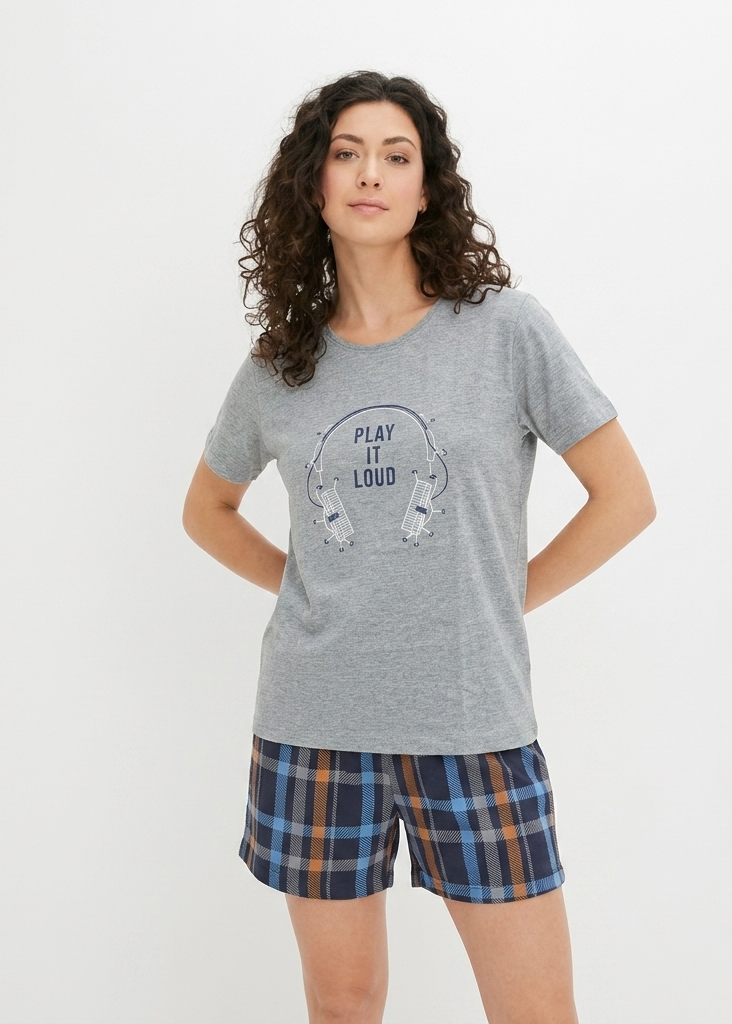 Checkered Shorty Pajamas