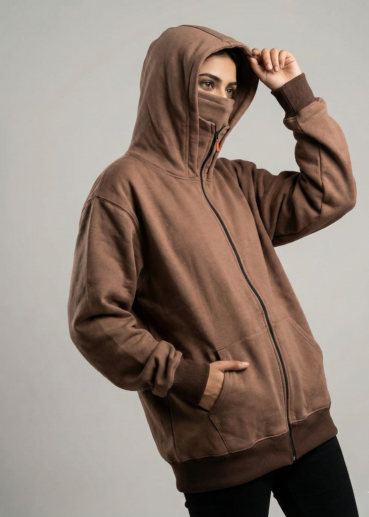 Balaclava Ninja Zipper Hoodie For Women