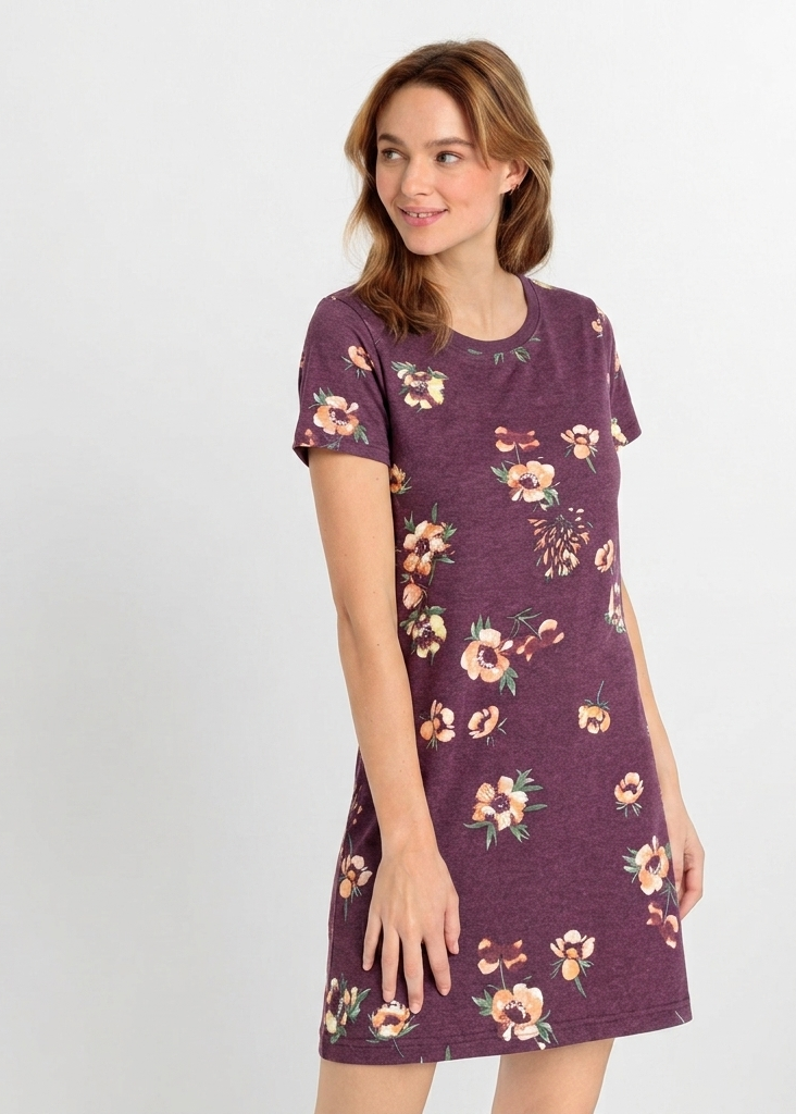 Floral Long Night Shirt