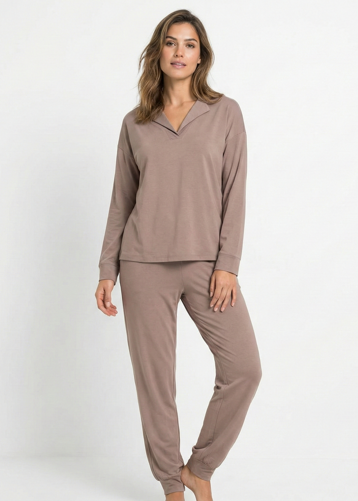 Relaxed Fit Pullover and Cuffed Pants Co-ord Set