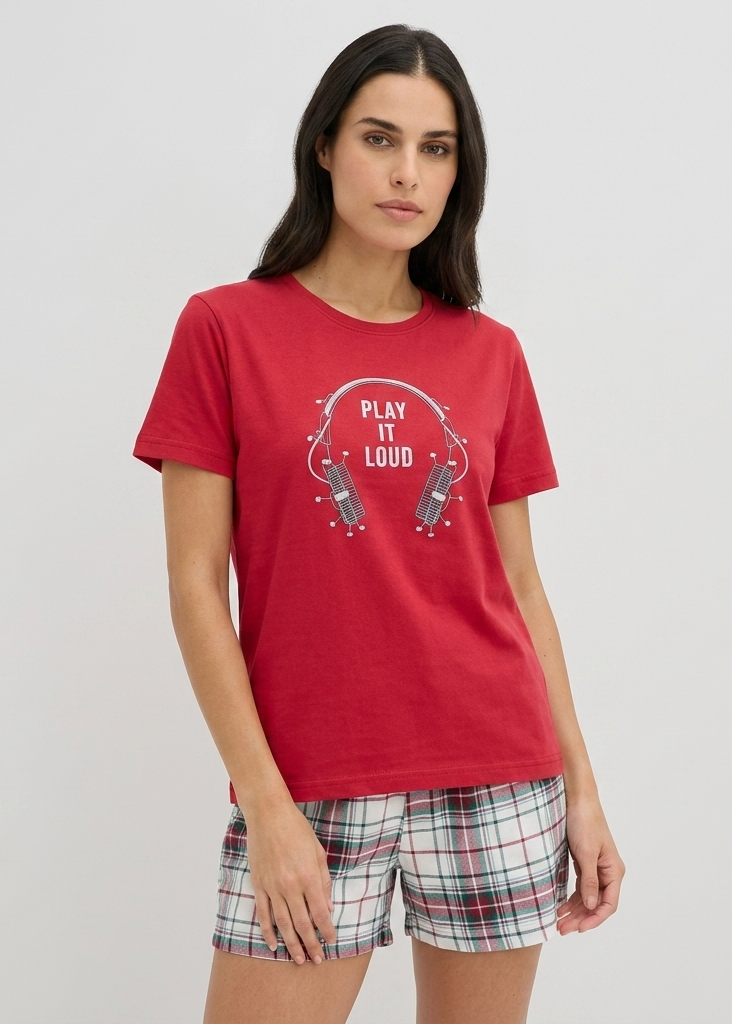 Checkered Shorty Pajamas