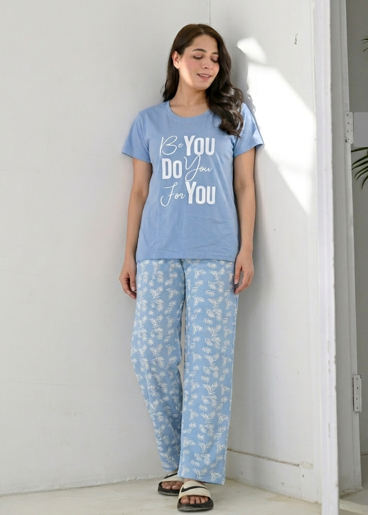 Floral Print Wide Leg Pjs
