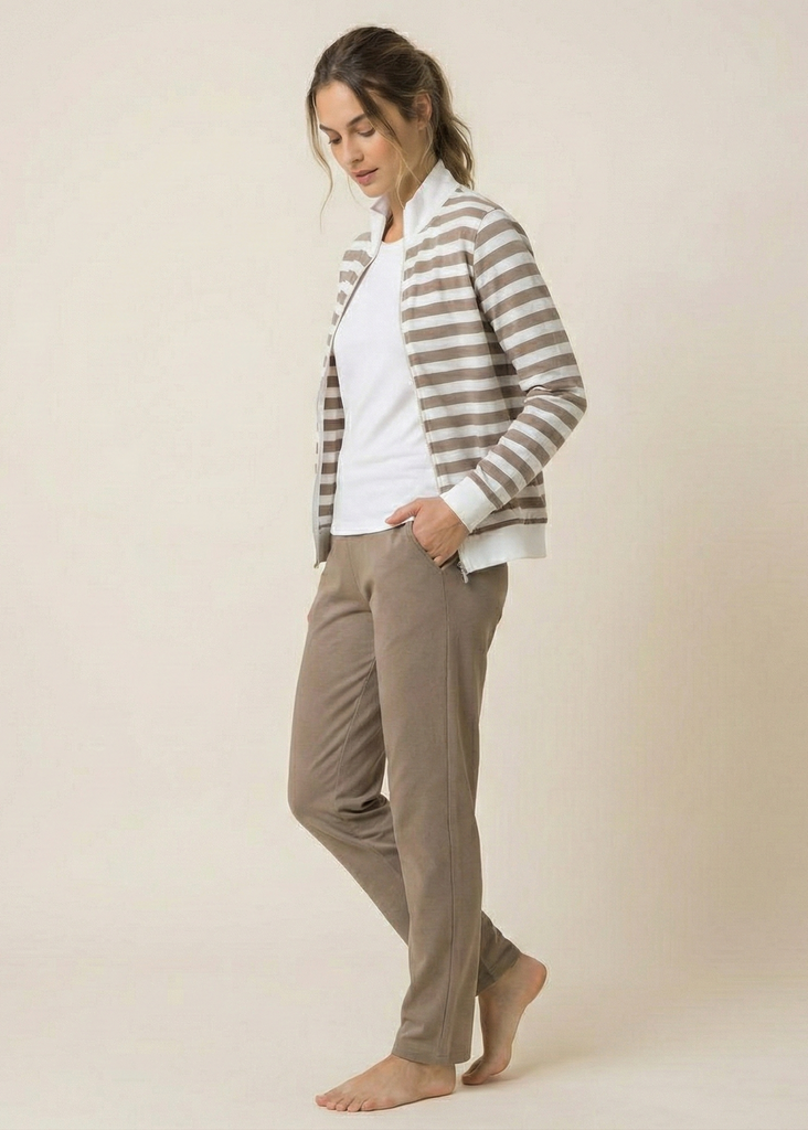 Striped Zipper Tracksuit