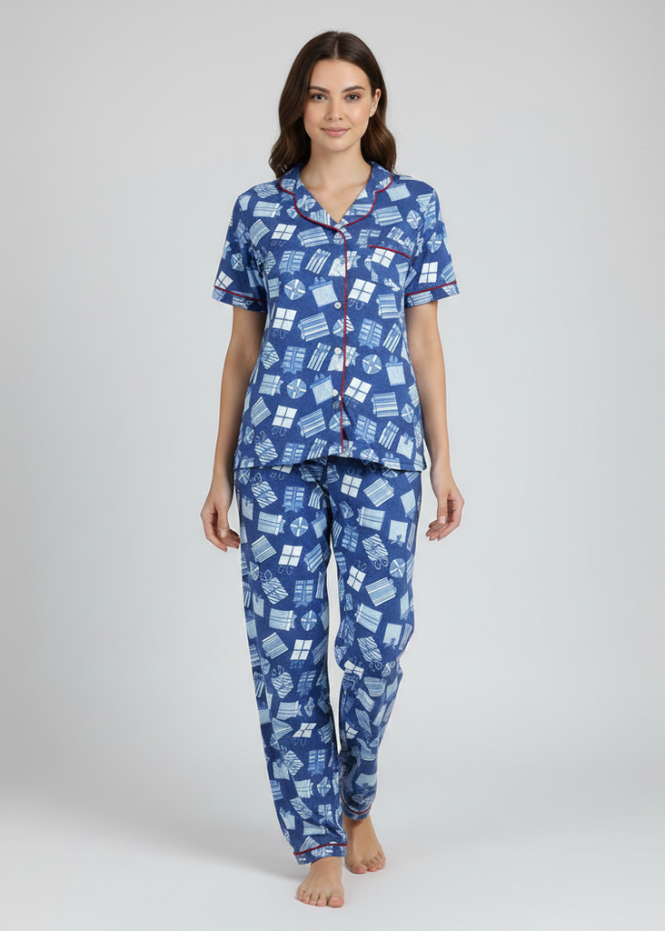 Blue Printed PJ's