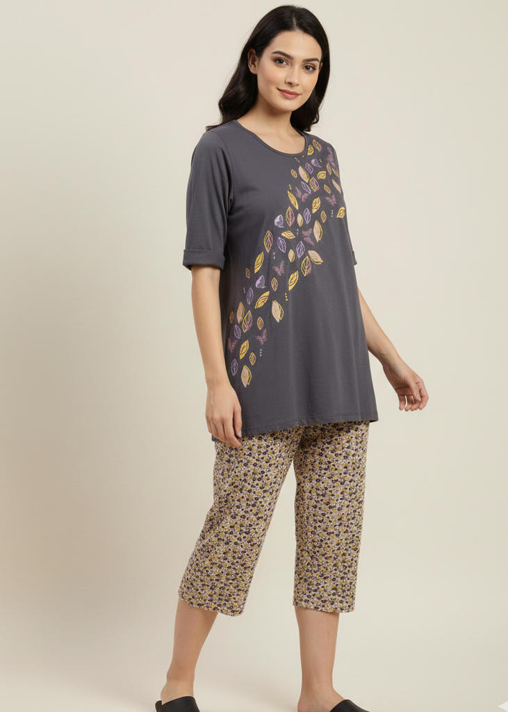 Floral Print Pajama Set