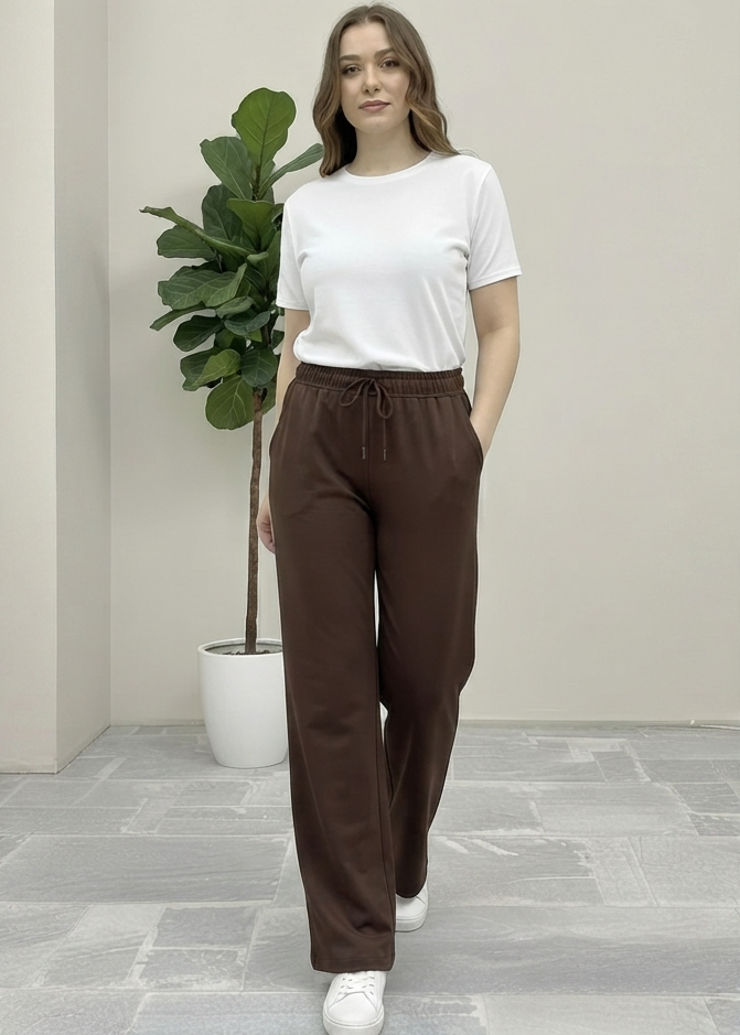 Women's Wide-Leg Trouser Brown
