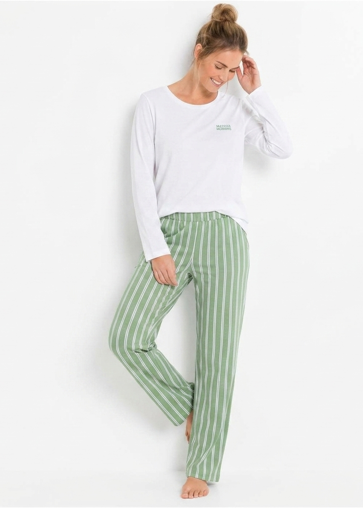 Green Stripes Women's Loungewear