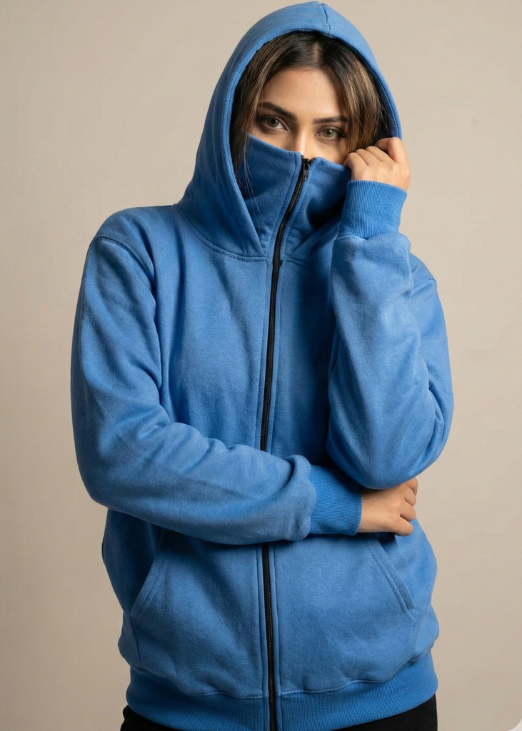 Balaclava Ninja Zipper Hoodie For Women