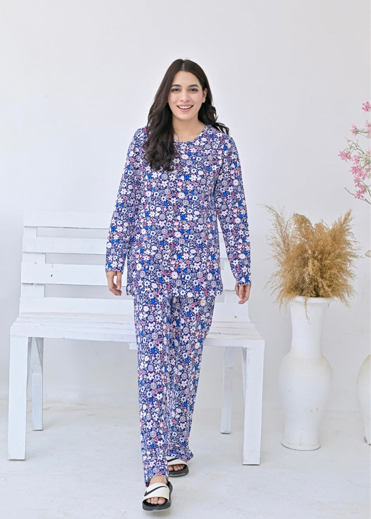 Floral Print Wide Leg Pjs