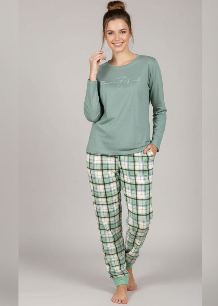 Elegant Pajamas With A Checkered Print