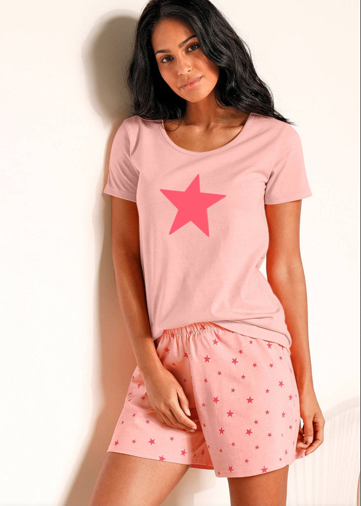 Star Print Shorty Pajama Set