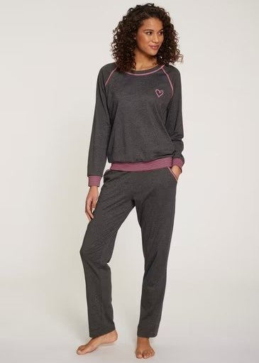 Track Suit with yarn-dyed neon ribbed cuffs