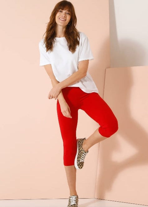 Classic 3/4 High-Waist Stretch Leggings