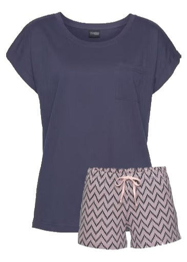 Blue Pattern Short Suit