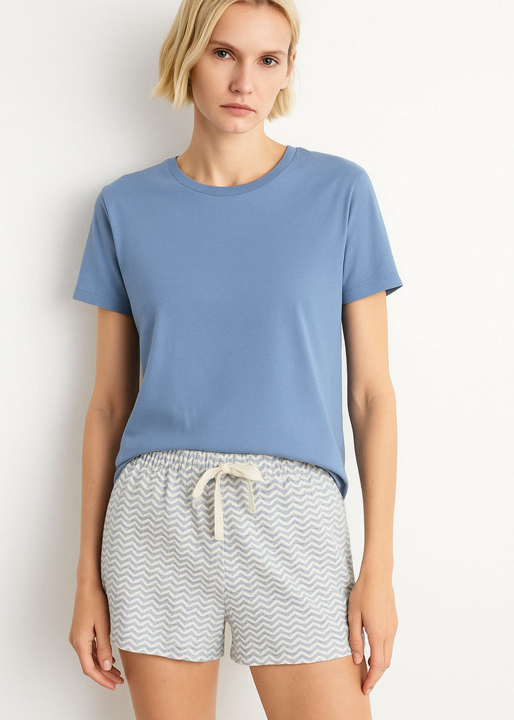 Blue Shorty Pajama Set