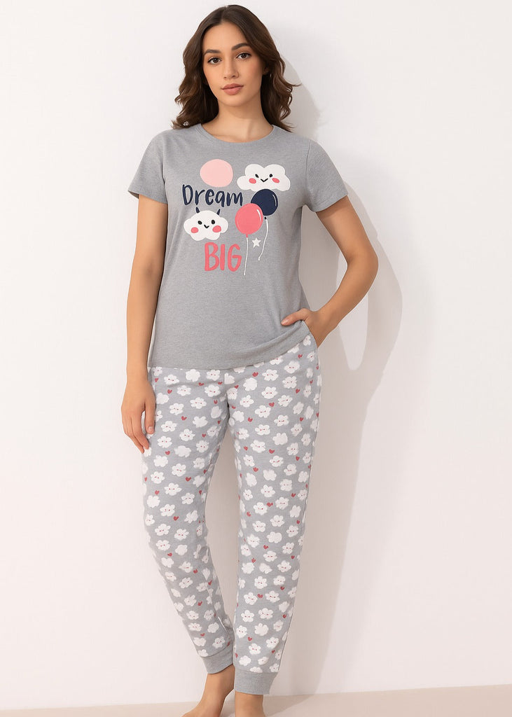 Light Gray Mottled Printed