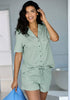 Green Stripes Short Pyjamas Set