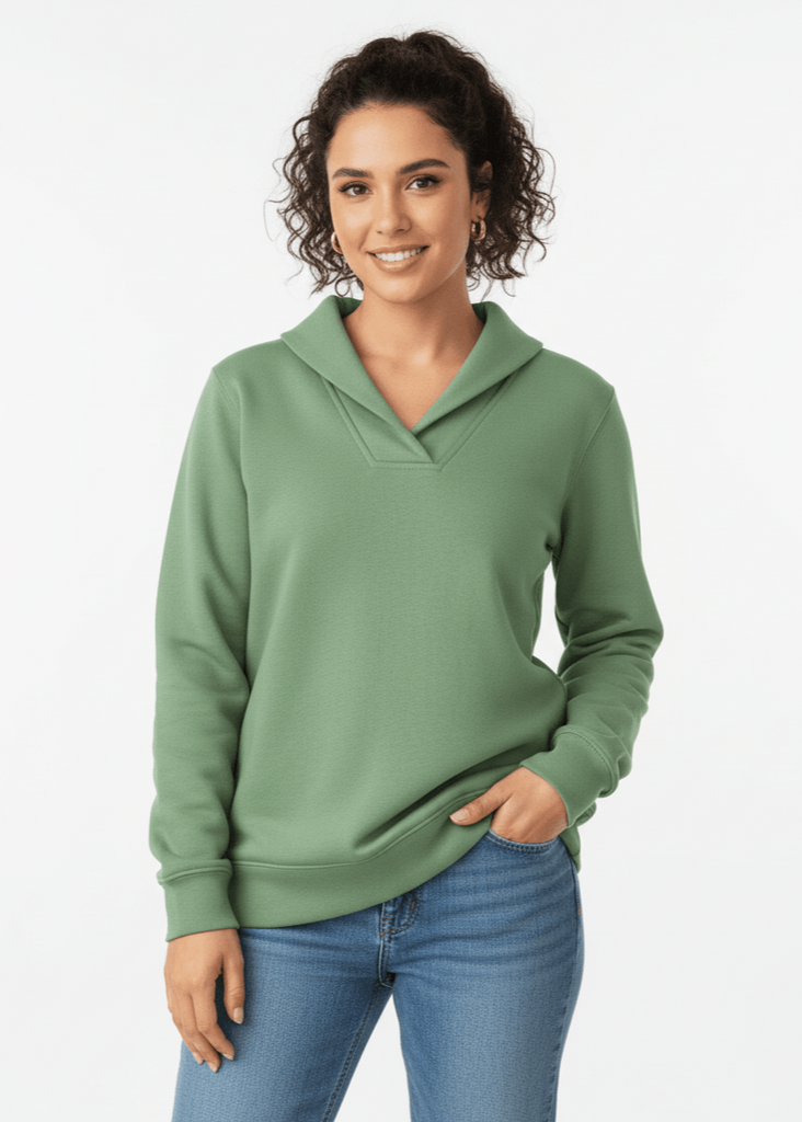 Oversized Collar Sweatshirt
